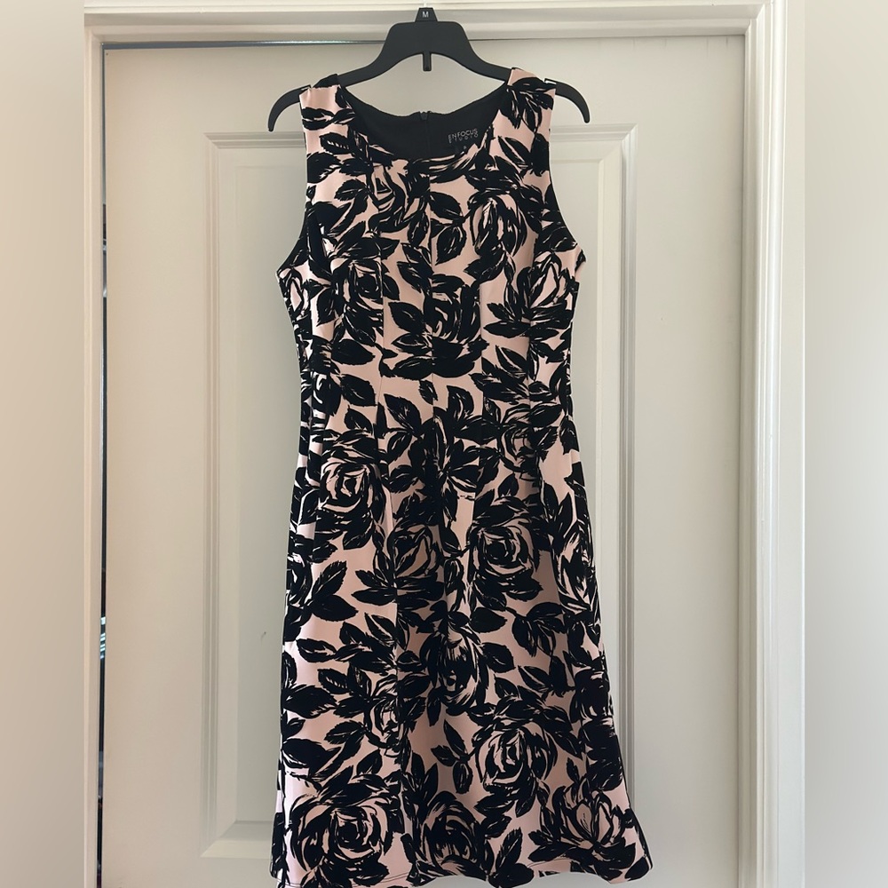 Enfocus Studio, Black Flower Cocktail Dress